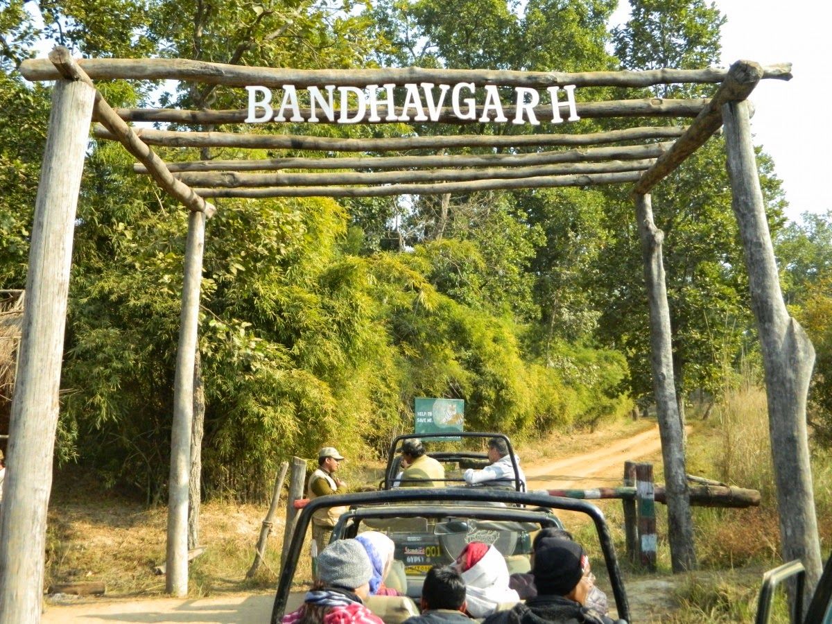 Bandhavgarh National Park gate in Madhya Pradesh, famous tiger reserve and wildlife destination